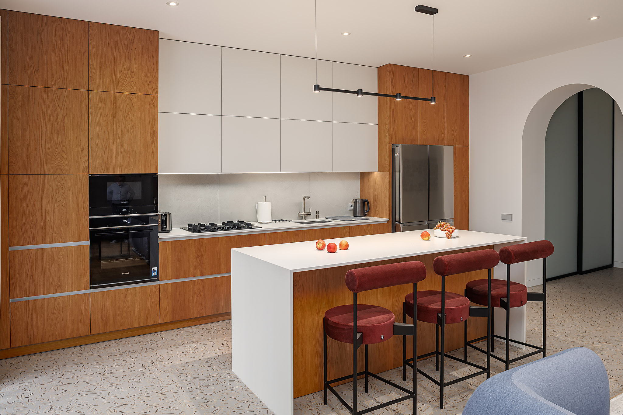 Атмосферний простір кухні-вітальні, Львів вул. Короленка